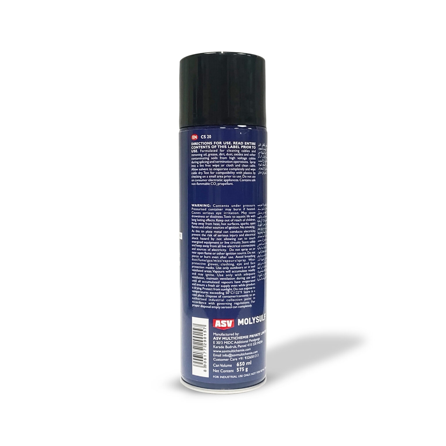 ASV CS 20 Heavy Duty High Voltage Cable Cleaner and Degreaser Spray ...