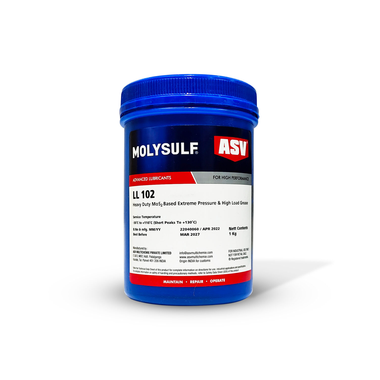 ASV LL 102 Heavy Duty Long Term Grease - Una Eco Trading LLC