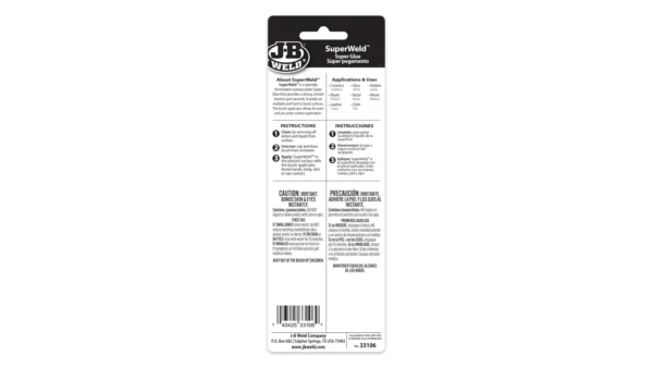 JB Weld 33106 Superweld Brush on Instant Adhesive