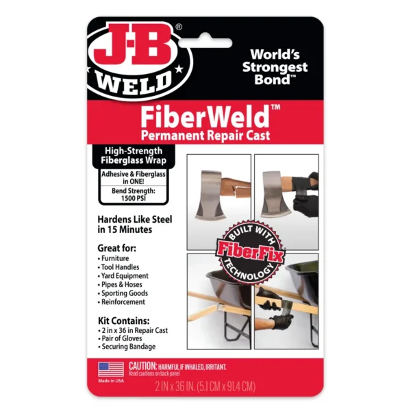 JB Weld 38236 Fiberweld Permanent Repair Cast Fiber Glass Wrap