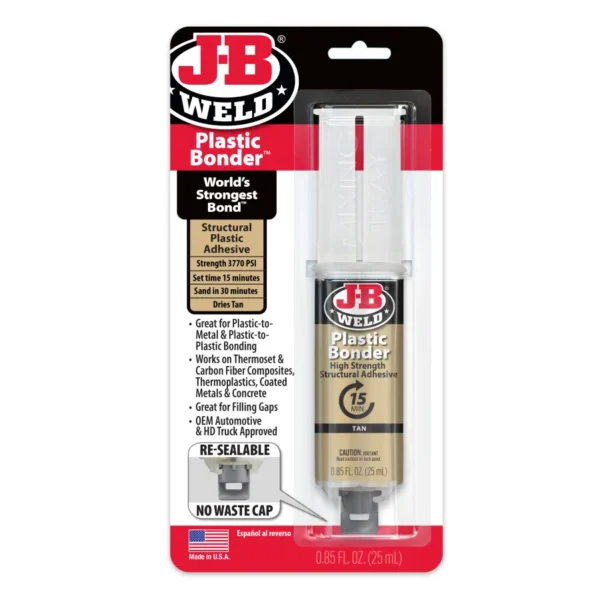 JB Weld 50133 PlasticBonder Syringe