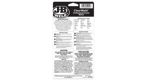 JB Weld 50240 Clearweld Professional