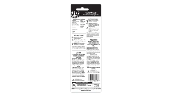 JB Weld 8217 Tankweld Epoxy Putty