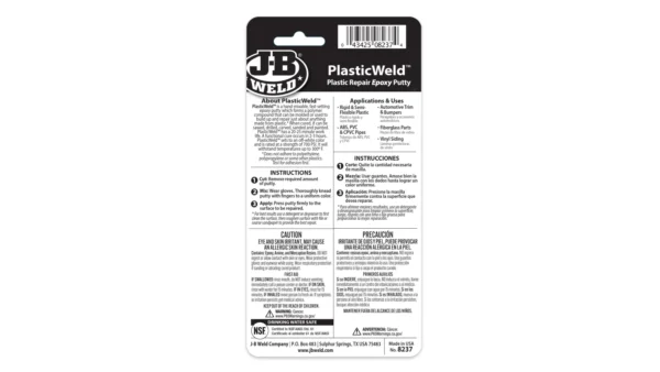 JB Weld 8237 PlasticWeld Epoxy