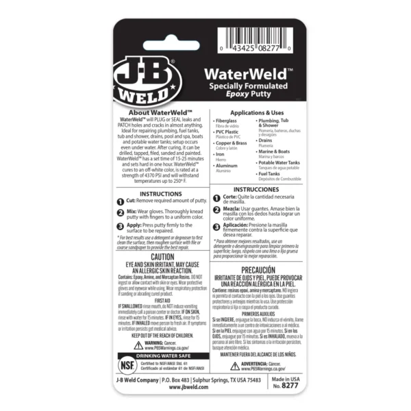 JB Weld 8277 Water Weld