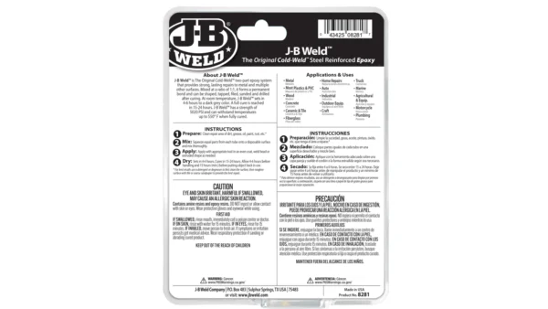 JB Weld 8281 Professional Size